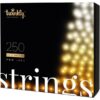 Twinkly Strings Gold Edition chytré žárovky na stromeček 250 ks 20m černý kabel
