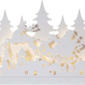 Bílá světelná dekorace s vánočním motivem Grandy – Star Trading. Nejlepší hlášky