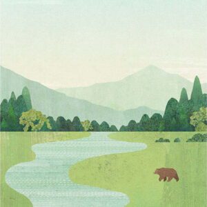 Plakát 30x40 cm Bear in the Meadow - Travelposter. Nejlepší hlášky