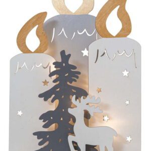 Bílá světelná dekorace s vánočním motivem Fauna – Star Trading. Nejlepší hlášky
